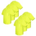High Visibility Safety T-Shirts 6 Pack for Men