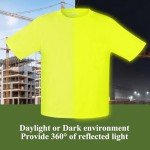 High Visibility Safety T-Shirts 6 Pack for Men