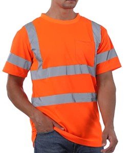 Men's Hi-Vis Safety Shirts with Pocket - 5XL