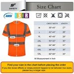 Men's Hi-Vis Safety Shirts with Pocket - 5XL