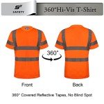 Men's Hi-Vis Safety Shirts with Pocket - 5XL