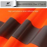 Men's Hi-Vis Safety Shirts with Pocket - 5XL