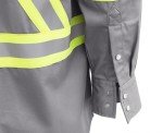 Hi-Vis Flame Resistant Shirt for Men - Light Gray
