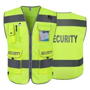 High Visibility Security Vest with 9 Pockets