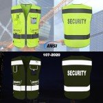High Visibility Security Vest with 9 Pockets