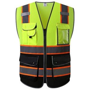 High Visibility Dual Color Safety Vest with Pockets