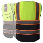 High Visibility Dual Color Safety Vest with Pockets