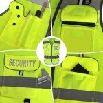 High Visibility Security Vest with 9 Pockets