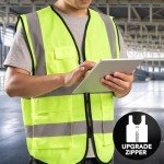 10-Pack Hi Vis Reflective Safety Vests - Green