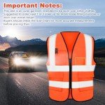 Hi-Vis Reflective Safety Vest with Pockets - 2 Pack