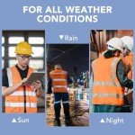 Hi-Vis Reflective Safety Vest with Pockets - 2 Pack