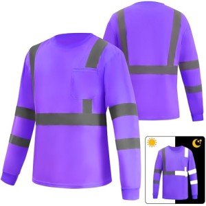 Hi-Vis Reflective Long Sleeve Safety Shirt for Men