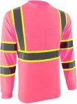 High Visibility Reflective Safety Shirt for Men - Pink