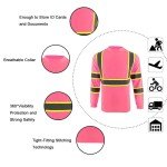 High Visibility Reflective Safety Shirt for Men - Pink