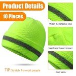 10-Pack Reflective Safety Beanie for Outdoors