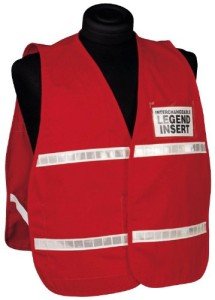 Fluorescent Orange Incident Command Safety Vest