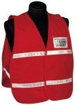 Fluorescent Orange Incident Command Safety Vest