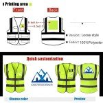 Customizable High Visibility Reflective Safety Vest (Yellow/Black)