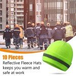 10-Pack Reflective Safety Beanie for Outdoors