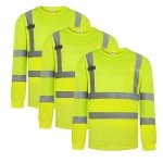 High Visibility Safety T-Shirts for Work - 3 Pack