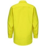 Red Kap Men's Fluorescent Yellow Safety Work Shirt