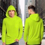 Hi-Vis Hooded Shirts for Men - Lightweight Safety Gear
