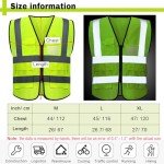 10-Pack Reflective Safety Vests with Pockets