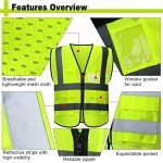 10-Pack Reflective Safety Vests with Pockets