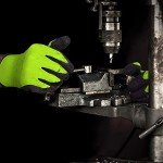 Crinkle Latex Coated Safety Work Gloves, Green