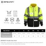 High Visibility Men's Hoodie with Reflective Stripes