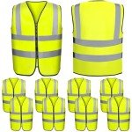 10 Pcs High Visibility Reflective Safety Vests