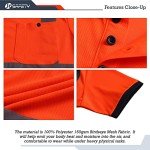 Hi-Vis Safety Polo Shirts for Work - 3 Pack