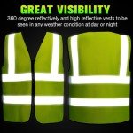 10 Pcs High Visibility Reflective Safety Vests