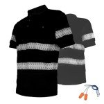Men's Hi Vis Reflective Safety Polo Shirt