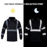 Men's High Visibility Reflective Safety Polo Shirt