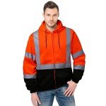 Men's High Visibility Reflective Hoodie with Pocket