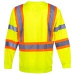 Hi-Vis Long Sleeve Safety Shirt with Reflective Stripes