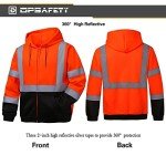 Men's High Visibility Reflective Hoodie with Pocket