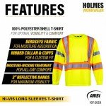 Hi-Vis Long Sleeve Safety Shirt with Reflective Stripes
