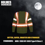Hi-Vis Long Sleeve Safety Shirt with Reflective Stripes