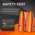 20 Pcs High Visibility Reflective Safety Vests