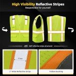 High Visibility Safety Vest with 10 Pockets