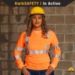 Vixen Women's Long Sleeve Hi-Vis Safety Shirt