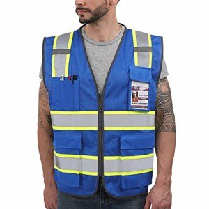 High Visibility Reflective Safety Vest with Pockets
