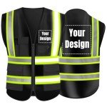 High Visibility Reflective Safety Vest with 5 Pockets