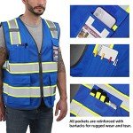 High Visibility Reflective Safety Vest with Pockets