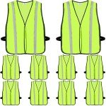 10 Pack Hi-Vis Reflective Safety Vests – Adult