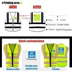 High Visibility Reflective Safety Vest with 5 Pockets