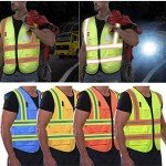 High Visibility Reflective Safety Vest with 5 Pockets