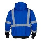 Men's High Visibility Reflective Safety Hoodie - Royal Blue